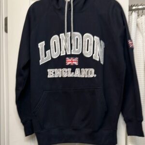 London England Navy and gray Hoodie